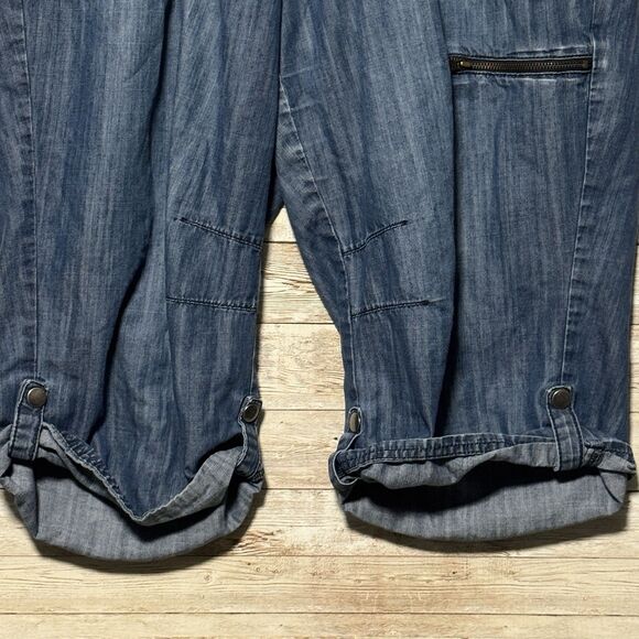 Lane Bryant Capri Jeans Size 14 High-Rise Blue Stretch Denim 18" Inseam - Picture 3 of 15